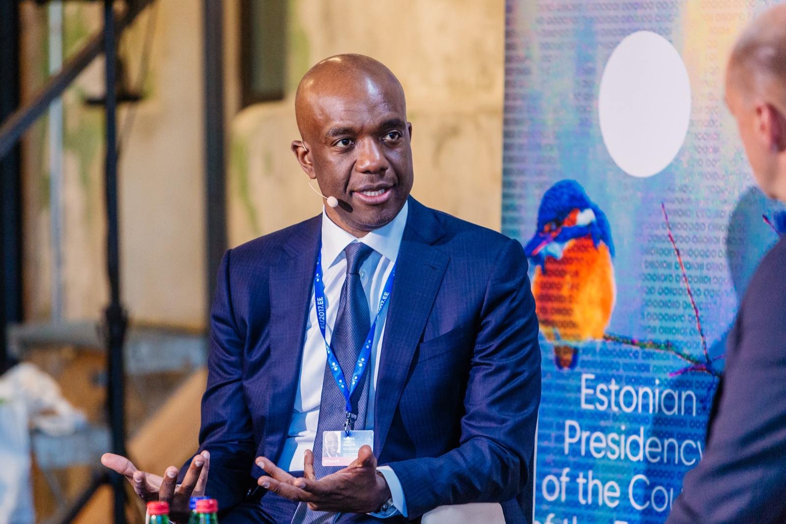 James Manyika speaking at the Tallinn Digital Summit