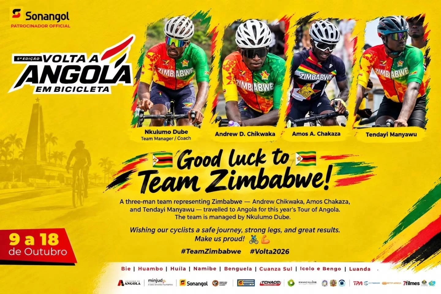 Three Riders, Ten Stages, 180 Rivals: Team Zimbabwe Takes On the Volta a Angola