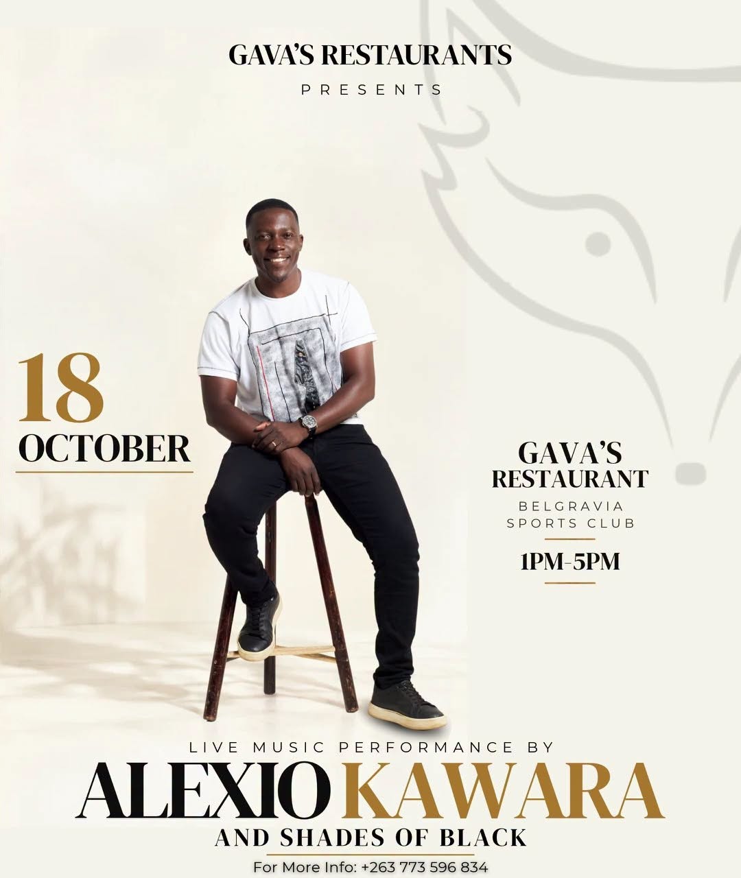 Alexio Kawara and Shades of Black at Gava's Restaurant