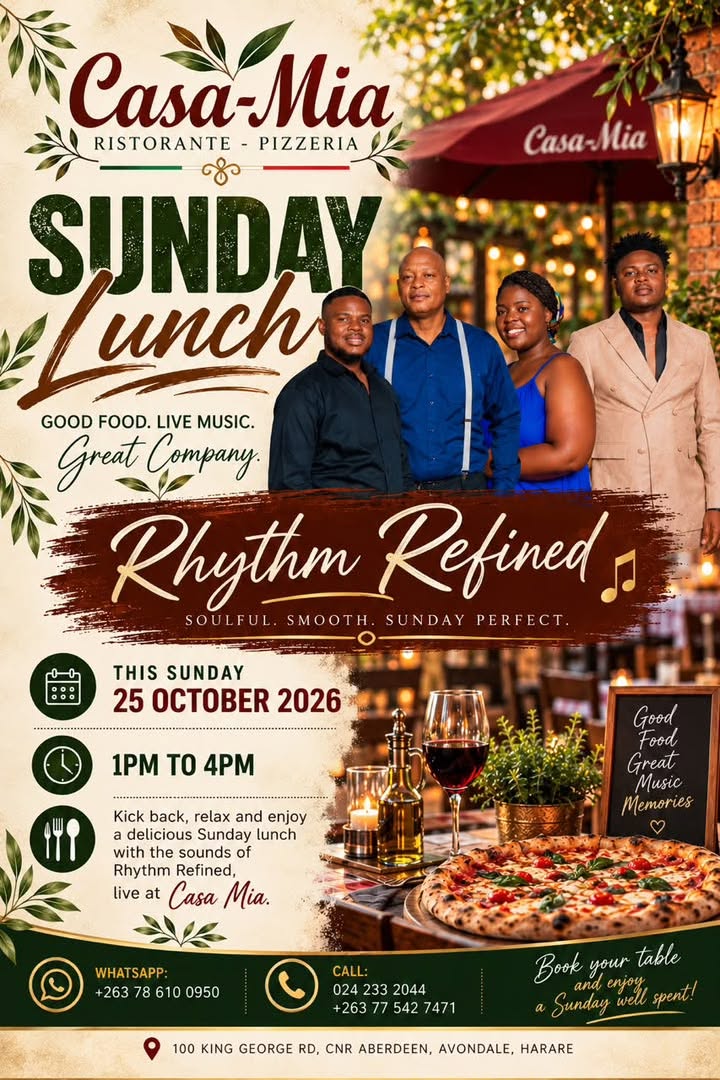Casa-Mia Sunday Lunch with Rhythm Refined