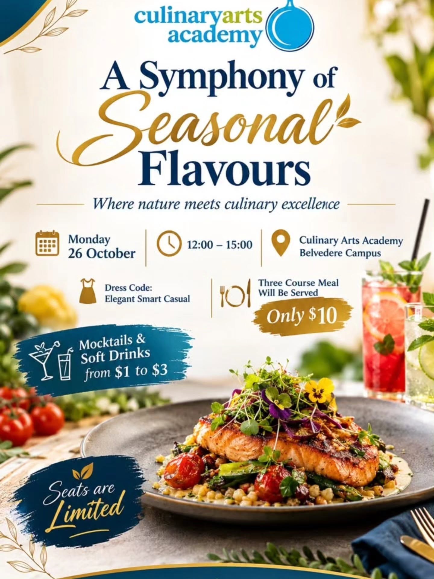 A Symphony of Seasonal Flavours: Monday Luncheon at Culinary Arts Academy