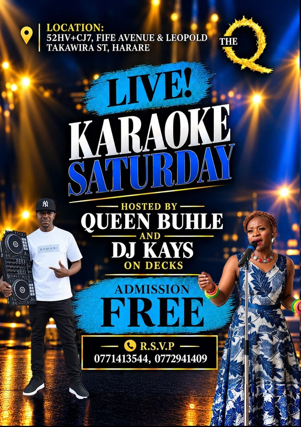 Live Karaoke Saturday at The Q