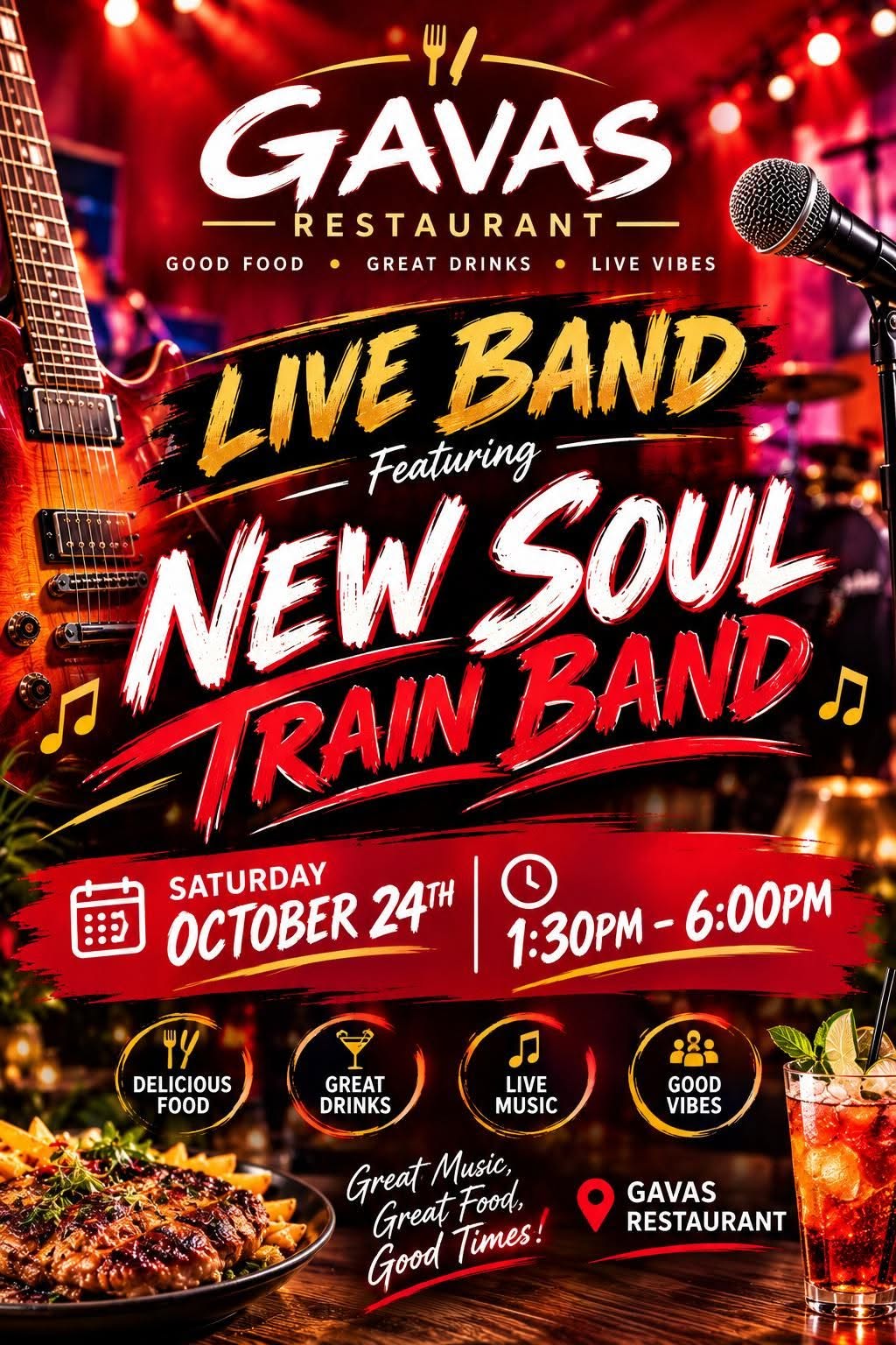 New Soul Train Band Live at Gavas Restaurant