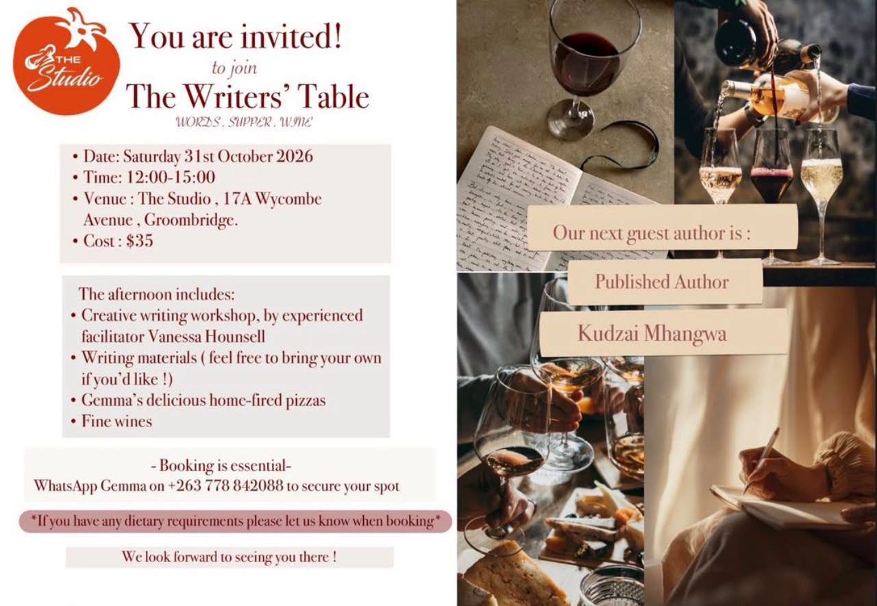 The Writers' Table at The Studio with Kudzai Mhangwa