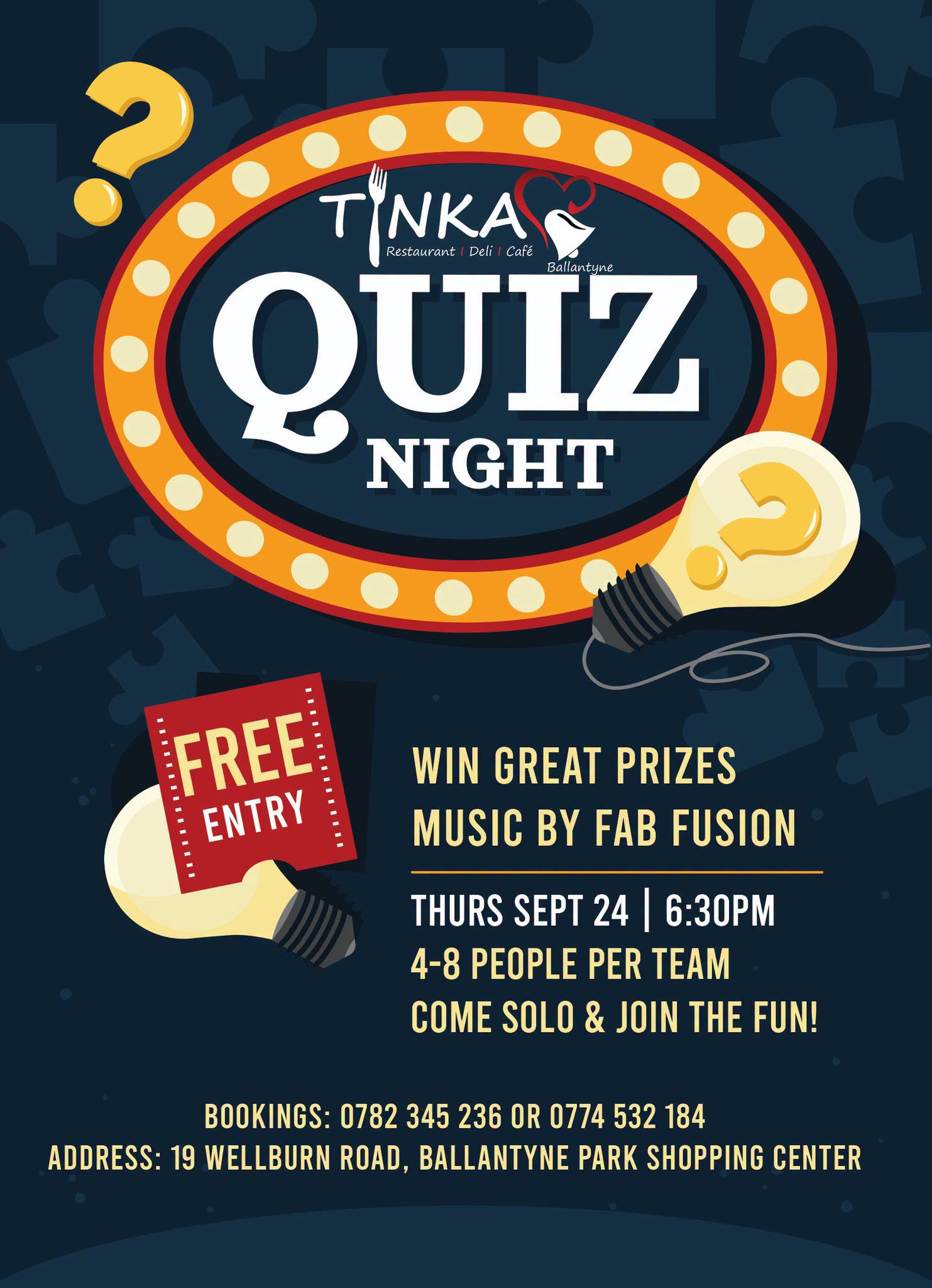 Tinkabell Quiz Night