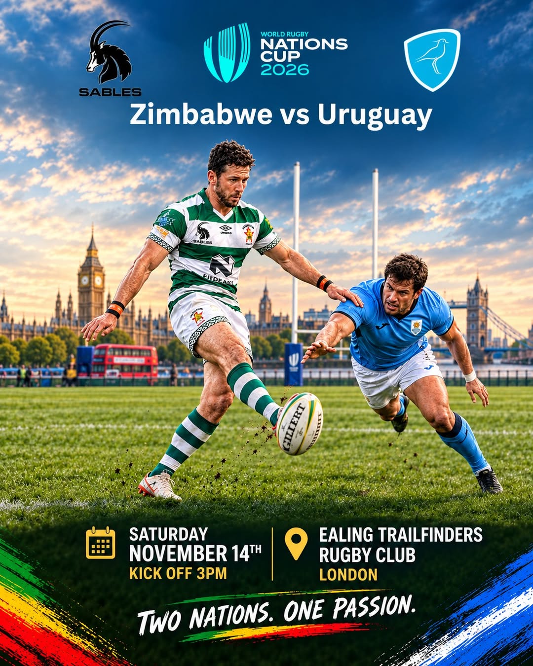 Zimbabwe vs Uruguay: World Rugby Nations Cup 2026